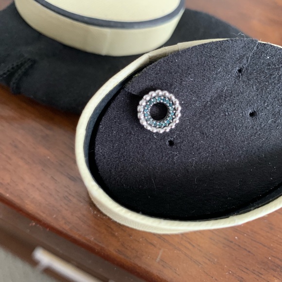 Sterling Silver Links London blue diamond earrings - Picture 2 of 5